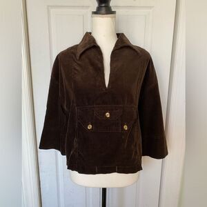 Vintage Macy’s Dark Brown Corduroy Top